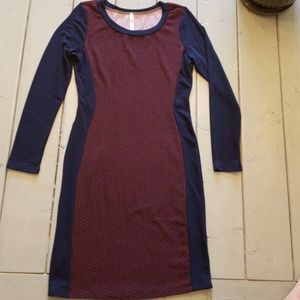 Gilli long sleeve, mid-length cotton dress - MED